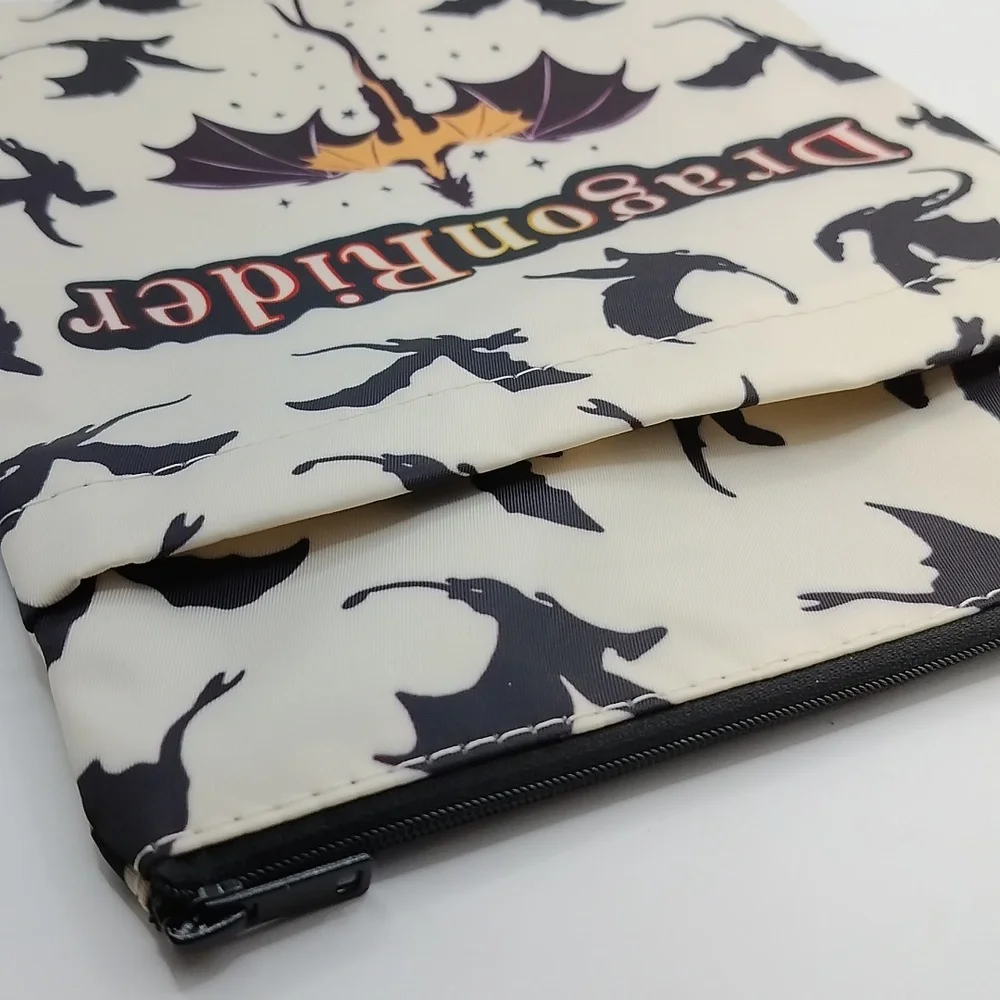 Dragon Rider Book Sleeve Zip Up Book Cover Sleeve Protector Water Resistant NEW